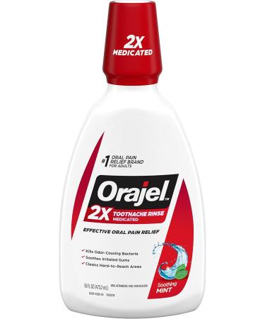 Orajel 4X for Toothache & Gum Pain: Severe Cream Tube 0.33oz- from Oral Pain Relief Brand & Toothache Rinse Analgesic Astringent Soothing Mint 16 fl oz - Buy Online on GoSupps.com