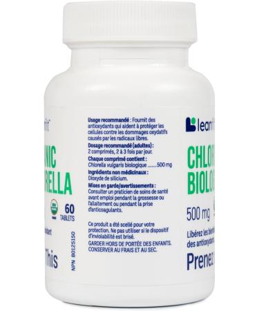 LEANFIT Organic Chlorella 500mg 60 Tablets - To Unleash Antioxidant Brilliance Take This - Defends Against Free Radical Damage - USDA Organic Certified Sugar-Free Non-GMO Gluten-Free - Buy Online on GoSupps.com