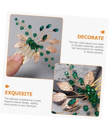 Ipetboom Bridal Crystal Hair Comb Hair Combs Crystal Side Comb Hairpin Headband Wedding Hair Accessories Girls Tiara Leaf Hair Comb Hair Jewelry Leaves Bride Zinc Alloy - Buy Online on GoSupps.com