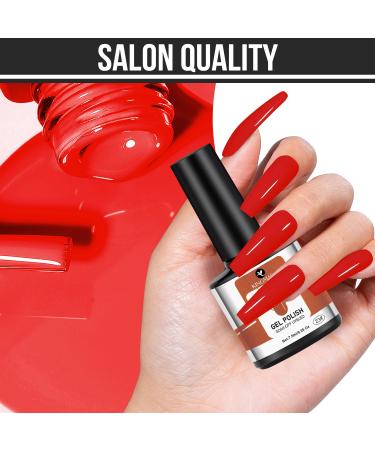 KINGMAS 6 Color Red Gel Nail Polish Set - Soak Off UV LED Nail Kits for DIY Nail Art - Perfect Gift for Women & Girls - Buy Online on GoSupps.com