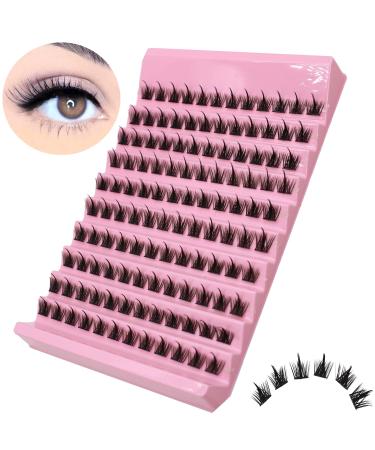 Selawasty 120 Lash Clusters DIY Eyelash Extensions Clusters Lashes D Curl Individual Lashes Eyelash Clusters Extensions Wispy Lashes Cluster DIY at Home (S2-D-11-13MIX)
