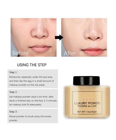 Ownest Loose Face Powder Set - Longlasting Smooth Setting Powder for Silky Shine-Free Look (Dark Brown) with Brush - Buy Online on GoSupps.com