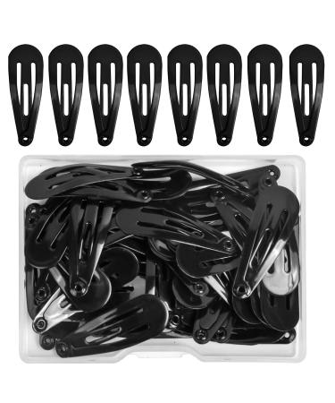 Avodova 50-Piece Black Hair Clips for Kids & Women - 3cm Metal Snap Hair Accessories - Buy Online on GoSupps.com