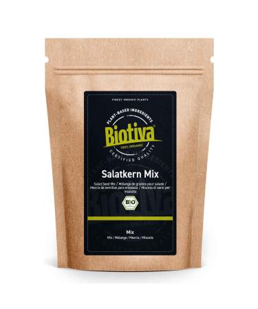 Biotiva organic salad seed mix 200g - Pine nuts sunflower seeds and pumpkin seeds from controlled cultivation - Packaged controlled and certified in Germany (DE- KO-005)