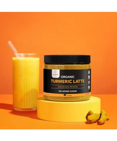 Organic Turmeric Latte Powder USDA Certified No Added Sugar Turmeric Supplement with Ceylon Cinnamon Zealthy Life 45 Servings - Buy Online on GoSupps.com
