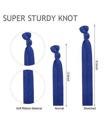 200 Elastic Knotted Hair Ties - Colorful Ribbon Hair Bands for Women & Girls - Buy Online on GoSupps.com
