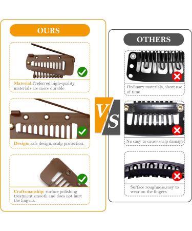 Luwrvc Chunni Clips with Safety Pins 12Pcs Teeth Strong Dupatta Clips with Safety Pin Easy to Use with Dupatta Hijab & Tikka Setting (8 Pack Brown) - Buy Online on GoSupps.com