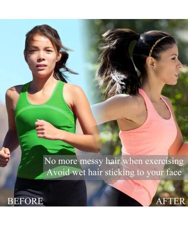 3 Pcs Plastic Plain Headbands Teeth Comb Headbands Skinny DIY Hair Bands Headbands (1*Leopard Print+1* Black+1*Matte black) - Buy Online on GoSupps.com
