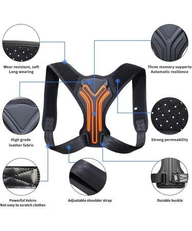 Posture Corrector Back Brace Adjustable Posture Brace for Upper Back Shoulder Back Pain Relief Trainer Spine Corset Support Violet L Violet L - Buy Online on GoSupps.com