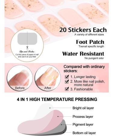 EBANKU Waterproof Cured Gel Nail Strips - Long Lasting Real Nail Polish Wraps with Cuticle Stick and Nail File - UV/LED Lamp Required - Buy Online on GoSupps.com