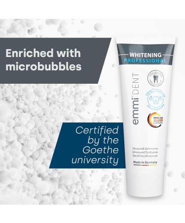 EMMI-Dent Ultrasound Toothpaste Whitening | Gentle Vegan Formula for Sensitive Teeth & Gums | 75 ml (1 Pack) - Shop Now! - Buy Online on GoSupps.com