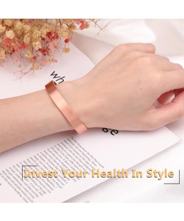 Jeracol Copper Magnetic Bracelet - Adjustable Size Cuff Bangle with 8 Magnets - Men Women Jewelry Gift Box Included - Buy Online on GoSupps.com
