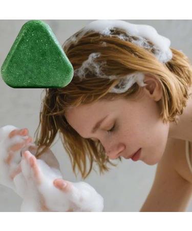 Nature Triangle Shampoo Bar Nature Green Shampoo Bar Triangle Green Shampoos Soap Arborvitae Leaves Shampoos Soap For Hair Cleaning Care (1pcs) - Buy Online on GoSupps.com