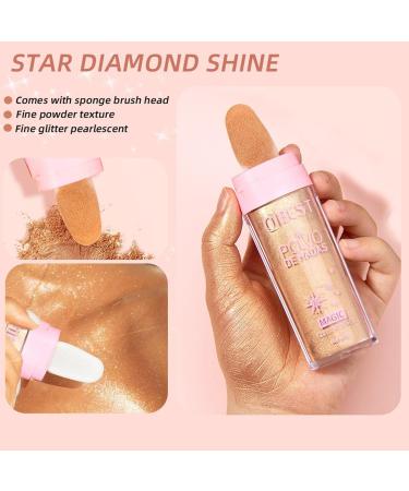 Highlight Powder Stick - Body Shimmer Stick | Body Shimmer Highlighter Powder Pearlescent Shiny Brighten For Cheek Lips Guanglu 3# - Buy Online on GoSupps.com