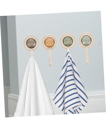 Alipis Towel Hooks 4pcs Wall Towel Mounted Clothes Kitchen Hook Hanging Hat Hand Coat Bathroom Rack Diamond Hanger Hook - Buy Online on GoSupps.com
