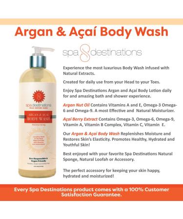 Shop Spa Destinations Gift Set for Women & Men - Clean Scent Argan & Acai Body Wash Tropical Lotion & Gradual Bronzer - 3pk 16oz - International Shipping Available - Buy Online on GoSupps.com