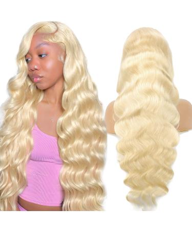 FABEAUTY 613 Lace Front Wig Human Hair 13x4 Blonde Lace Front Wigs Human Hair 180% Density 613 HD Lace Frontal Wig Pre Plucked With Baby Hair (20inch  613 13X4 Body Wave Wig) 20 Inch 13X4 Body Wave
