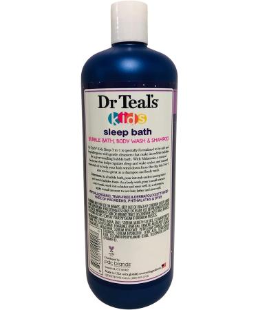 Dr. Teal's Kids Melatonin Body Wash and Sleep Soak Bundle - Epsom Salt Melatonin Sleep Soak (32 oz.) + 3-in-1 Sleep Bath with Essential Oils (20 oz.) + Purple Loofah - Buy Online on GoSupps.com