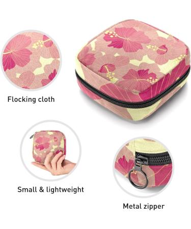 GIAPB Period Bag - Pink Flower Color | Sanitary Napkin Storage & Travel Makeup Pouch - Buy Online on GoSupps.com