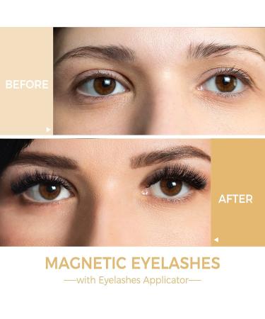 Dual Magnetic Eyelashes | Glue and Eyeliner-Free | Lightweight & Easy Wear | Best 3D Reusable Lashes with Applicator - Buy Online on GoSupps.com