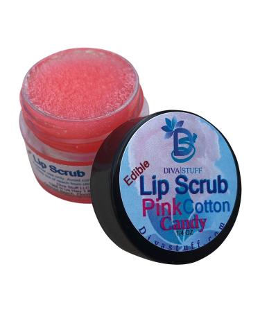 Diva Stuff Pink Cotton Candy Lip Scrub - Hydrating Exfoliator for Soft Lips (Made in the USA) - Buy Online on GoSupps.com
