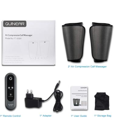 QUINEAR Leg Massager - Air Compression Calf Wraps for Circulation, Swelling Relief | 2 Modes, 3 Intensities - Buy Online on GoSupps.com