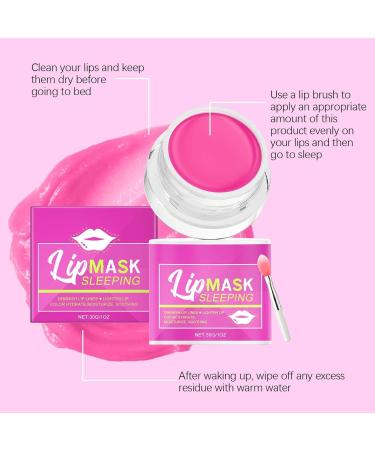 Lip Balms Overnight Lip Mask Lip Butter Balm: 24hrs Hydrating Repair Treatment Lip Sleeping Mask - Hyaluronic Acid/Shea Cocoa Seed Butter/for Chapped Dry Lips Care/Moisturizer - Fade Lip Lines - Buy Online on GoSupps.com
