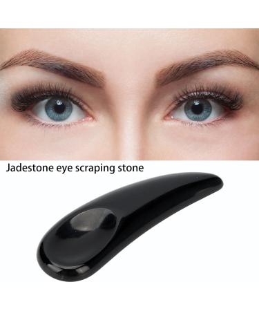 Mini Makeup Mask Spatula Curved Cosmetic Spatula Scoop Mini Gua Sha Jadestone Curved Makeup Eye Cream Cosmetic Spatula (Black) - Buy Online on GoSupps.com