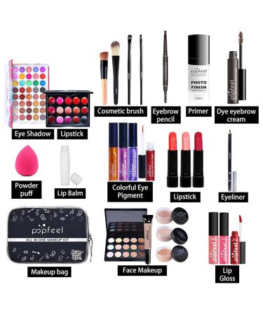 Yiida Professional All-in-One Makeup Set | Complete Gift Set for Women & Girls | Essential Makeup Starter Kit with Brushes Eyeshadow & Foundation - Buy Online on GoSupps.com