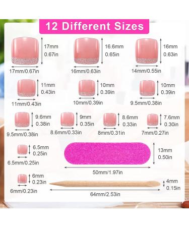 Nuorest 138pcs Short Square Flower Press On Toe Nails - Pink Full Cover Acrylic Toenails for Women & Girls - Buy Online on GoSupps.com