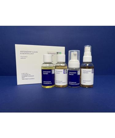 Schwanen Garten Antioxidant Clean Essentials Kit Travel Size Skincare Set with Cleansing Oil Foaming Cleanser Mist Treatment Essence - Buy Online on GoSupps.com