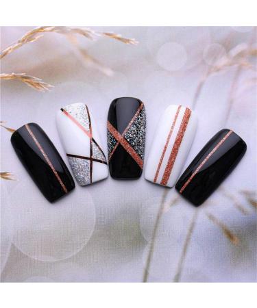 iufvbgxdh Nail Striping Tape 16 Rolls Striping Decals Foil Tips Tape Line Matte Effect Glitter 1mm 2mm 3mm Nail Tape Stickers Styling Strips for DIY Nail Tip - Buy Online on GoSupps.com