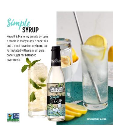 Powell & Mahoney Simple Syrup - Non-GMO Craft Cocktail Mixer - No Artificial Sweeteners - 12.68 oz - Buy Online on GoSupps.com