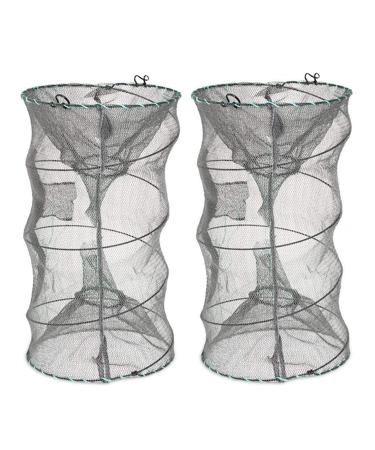 Fishing Bait Trap,2 Packs Crab Trap Minnow Trap Crawfish Trap Lobster Shrimp Collapsible Cast Net Fishing Nets Portable Folded Fishing Accessories,12.6X20.1inches