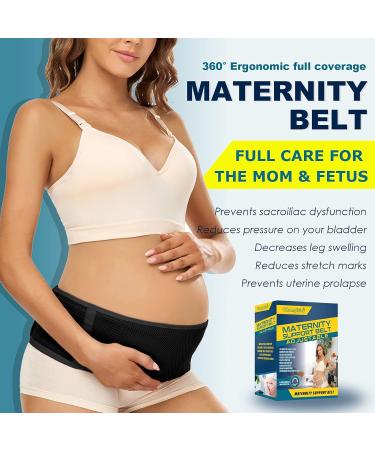 ChongErfei Pregnancy Belly Band Maternity Belt - Black Plus Size - Back Support and Abdominal Binder for Pregnancy Recovery - Buy Online on GoSupps.com