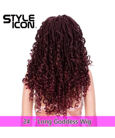 Style Icon 24 Inch Faux Locs Wig for Black Women - 4X4 Free Part Long Twist Synthetic Hair | T4/118 Color - Pack of 1 - Buy Online on GoSupps.com