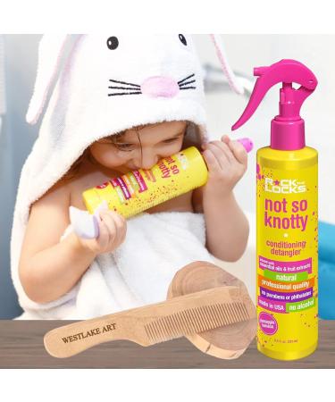Detangler Spray 8.5 Fl Oz Conditioning Detangler Spray Effortless Detangling & Nourishing Styling Hair Spray With Wooden Comb Styling Spray For Fine Hair Pack Of 2  - Buy Online on GoSupps.com