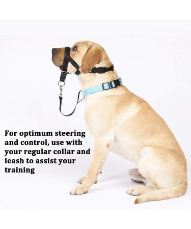 No Pull Dog Halter Training Tool - Soft Upholstery - XL Black - Includes Training Instructions - Buy Online on GoSupps.com