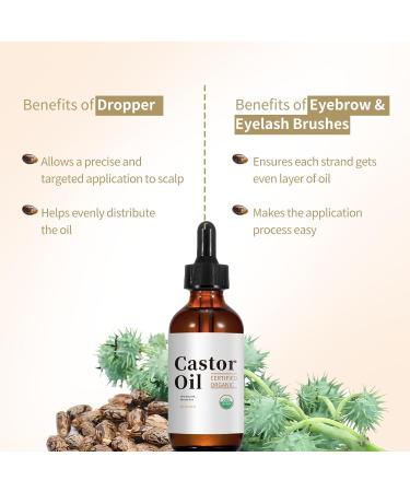 Huile de ricin biologique pour les cheveux les cils et le visage huile de ricin pure biologique press e froid non raffin e bouteille en verre de 60 ml - Buy Online on GoSupps.com