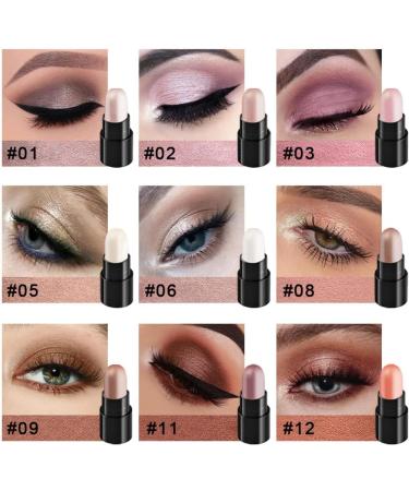 Angoily 36 Pcs 12 Shadow Box Highlighter Eyeshadow Pencil Makeup Kit Cream Eyeshadow Tool Boxed - Buy Online on GoSupps.com
