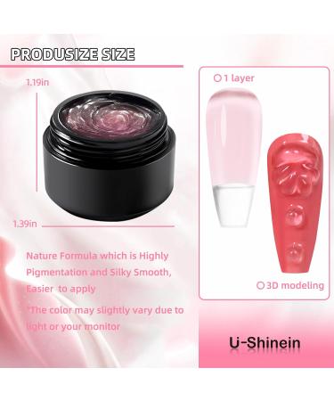 U-shinein 2x10ml Solid Nail Glue Gel Kit - Clear & Translucent Pink for Acrylic & Press-On Nails | Nail Art Manicure Glue Gel - Buy Online on GoSupps.com