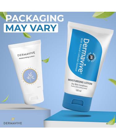 Dermavive Oatmeal Moisturizing Lotion for Dry Sensitive Skin Colloidal Oatmeal pH-Balanced Hydrating Face & Body Moisturizer For Kids Teens & Adults 120ml (4.05 fl oz) 4.05 Fl Oz (Pack of 1) - Buy Online on GoSupps.com