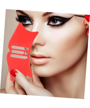 Housoutil Eyeliner Aids Lash Shield Eyeliner Guard Eyeliner Applicator Tool Silicone Eyeliner Pads Lash Tool Eyelash Applicator Mascara Applicator Guard Miss Make up Auxiliary Silica Gel Red 10.3x3.8cm Red - Buy Online on GoSupps.com
