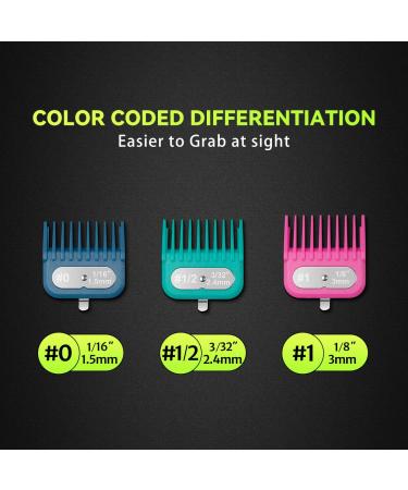 Shop 3 Clipper Guards for Andis & Oster - Replacement Guides Size #0 1/2 1 | International Shipping Available - Buy Online on GoSupps.com