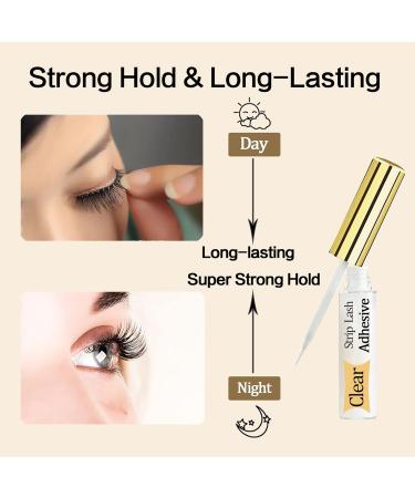 Clear Eyelash Glue for Sensitive Eyes - Waterproof Latex-Free Strong Hold - 0.176oz - Buy Online on GoSupps.com