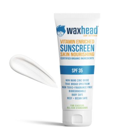Waxhead Zinc Oxide Sunscreen with Vitamin D and Vitamin E  Biodegradable Zinc Sunscreen for Sensitive Skin  Tattoo  Eczema  Rosacea  EWG Rated 1 (4 ounces) - Buy Online on GoSupps.com