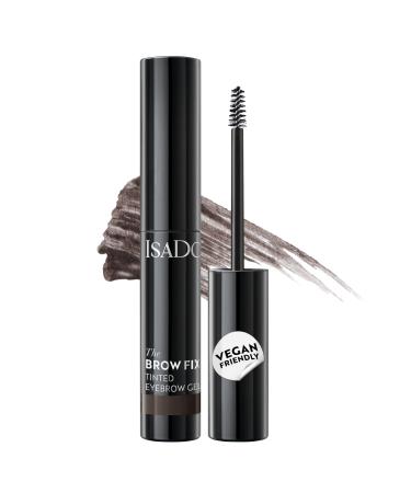 Isadora IsaDora Eyebrow Gel with Precision Brush - Easy Setting and Long Lasting Result - For Defined Full Brows - Eyebrow Laminating - Dark Brown Eyebrow Gel