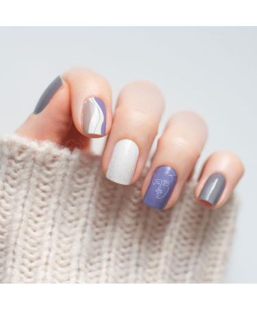 Avoa Beauty Nail Film - Face It | Blue White Beige Nail Art Design | 16 Long-Lasting Self-Adhesive Wraps - Shop Internationally! - Buy Online on GoSupps.com