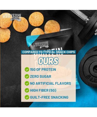 Protein Chips 15g Protein 3g Net Carbs Gluten Free Keto Snacks Low Carb Snacks Protein Crisps Keto-Friendly Made in USA (Sea Salt Vinegar 7 Pack) Sea Salt Vinegar 1.23 Ounce (Pack of 7) - Buy Online on GoSupps.com