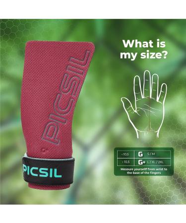 PICSIL Azor Grips: Light & Resistant Workout Grips with Enhanced Magnesium Retention for Weightlifting & Gymnastics - Wine (S-M) - Buy Online on GoSupps.com